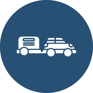 Vektör araba simgesi, temiz ve basit illüstrasyon.