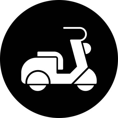 scooter simgesi vektör illüstrasyonu 