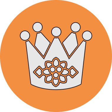 Taç. Web simgesi basit illüstrasyon 