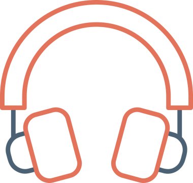 kulaklık simgesi vektör illüstrasyonu 