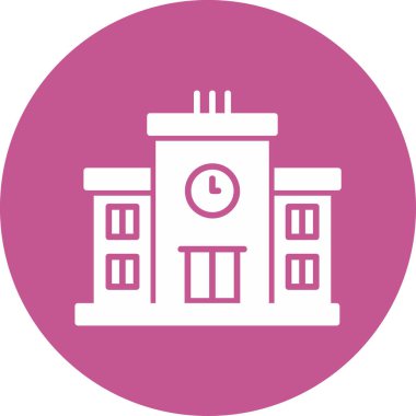 Saat simgesi olan belediye binası