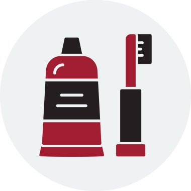 Diş Temizleme simgesi vektör illüstrasyonu 