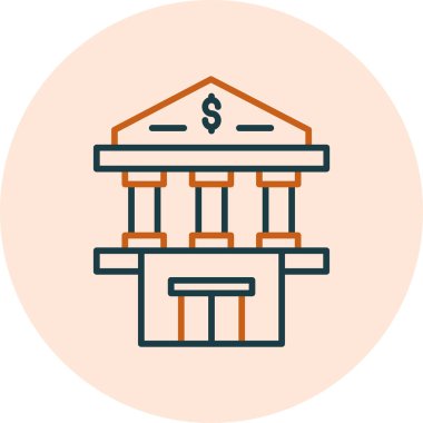 Banka web simgesi basit illüstrasyon 