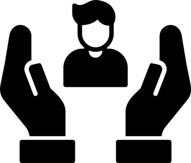 İnsani Yardım Simgesi Vektör İllüstrasyonu 