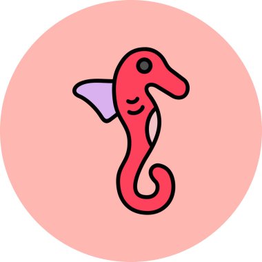 Deniz atı simgesi vektör illüstrasyonu