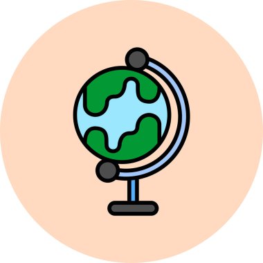 Yeryüzü ikon vektör illüstrasyonu