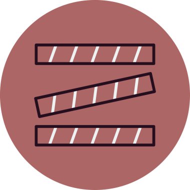 Polis Çizgisi Web simgesi vektör illüstrasyonu