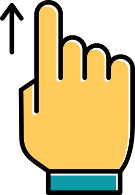 Basit Kaydırma simgesi vektör illüstrasyonu