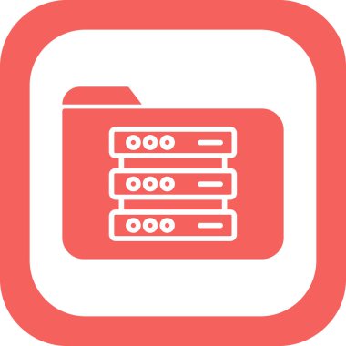 dosya depolama. Web simgesi basit illüstrasyon