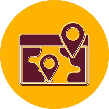 Konum haritası işaretleyici. vektör simgesi