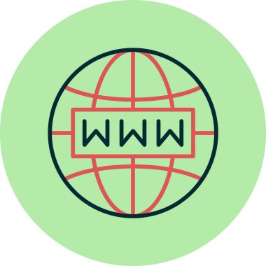 Alan adı web simgesi, basit vektör illüstrasyonu