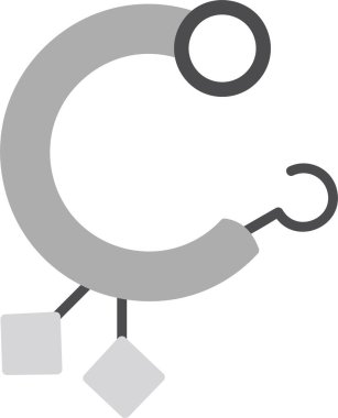 Küpe ağ simgesi vektör illüstrasyonu