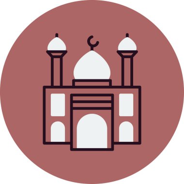 Müslüman camiinin basit vektör tasarımı