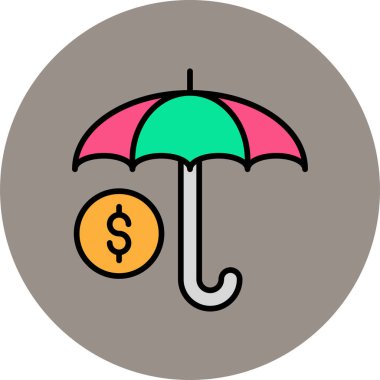 sigorta kavramı simgesi basit illüstrasyon