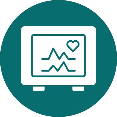 kalp atışı. Web simgesi basit illüstrasyon