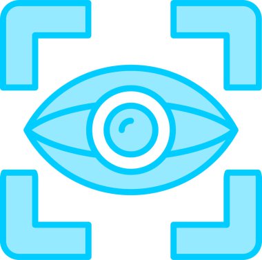 Göz takibi. Web simgesi basit illüstrasyon 