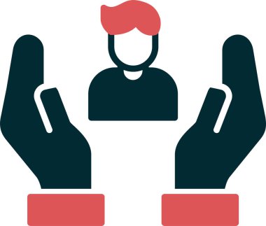 İnsani Yardım Simgesi Vektör İllüstrasyonu 