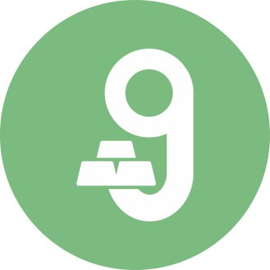 Küçük G harfi vektör illüstrasyonu 