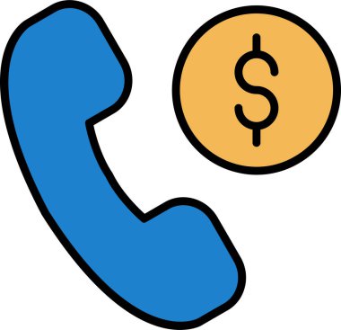 Telefon var. Web simgesi basit tasarım 