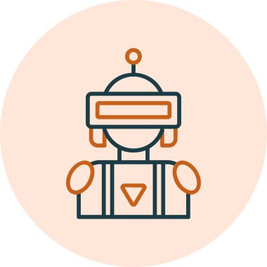 Android karakterinin basit vektör tasarımı