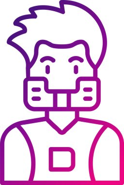 Maskeli haydut. Soyguncu, haydut sembolü, vektör çizimi