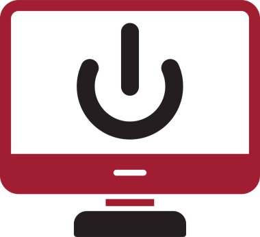 Bir güç düğmesi simgesinin vektör çizimi