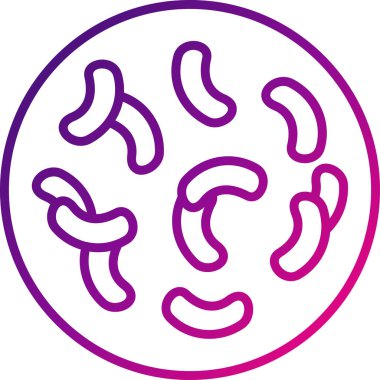 Lactobacillus web simgesi, basit vektör çizimi