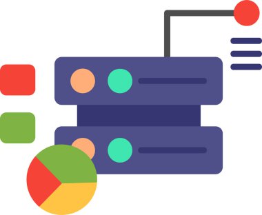 veritabanı simgesi, vektör illüstrasyonu basit tasarım