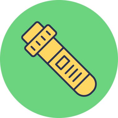 Test tübü simgesi, vektör illüstrasyonu