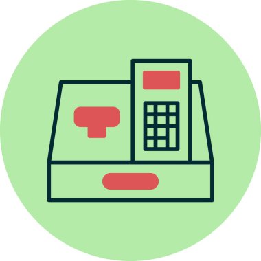 Kasiyer. Web simgesi basit illüstrasyon