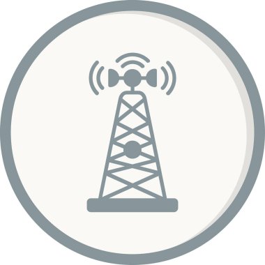 Baz istasyonu. Web simgesi basit illüstrasyon 