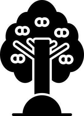 Kayısı ağacı. Web simgesi basit illüstrasyon