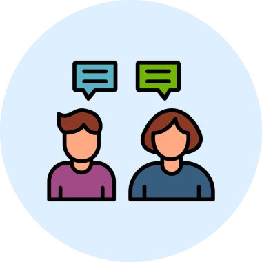 Diyalog baloncukları, iletişim konsepti, vektör illüstrasyonu