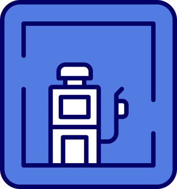 benzinlik ikonu vektör illüstrasyonu