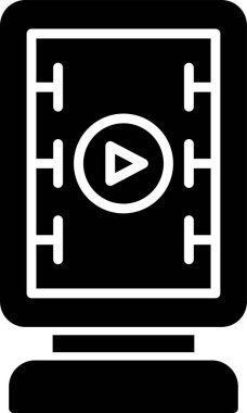 Video oynatıcı. soyut basit ağ simgesi