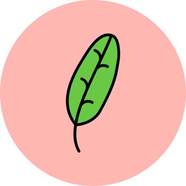 Muz Yaprağı simgesi, vektör illüstrasyonu  