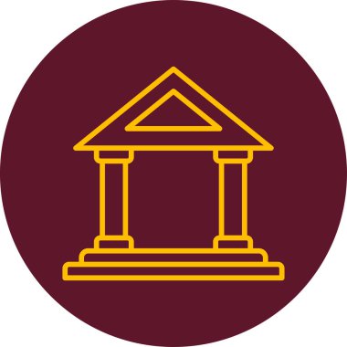 Banka web simgesi basit illüstrasyon 