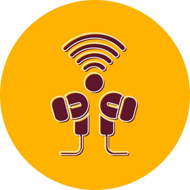 Kulaklıklar web simgesi, vektör illüstrasyonu 