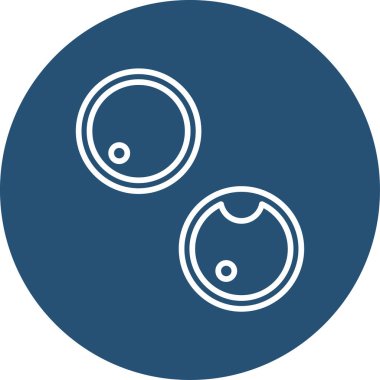 Beyaz Arkaplanda Klorella Vulgaris Vektör Simgesi İzole Edildi  