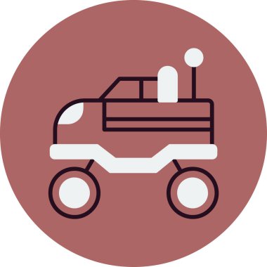 Telsiz kontrollü araba. Web simgesi basit illüstrasyon