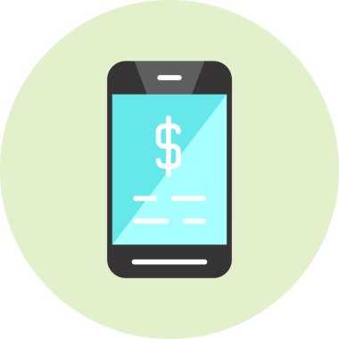 vektör basit mobil ödeme simgesi