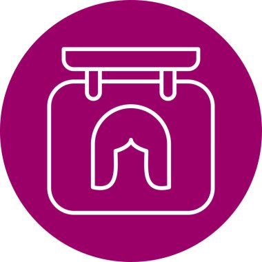 Berber İmza Web simgesi vektör illüstrasyonu