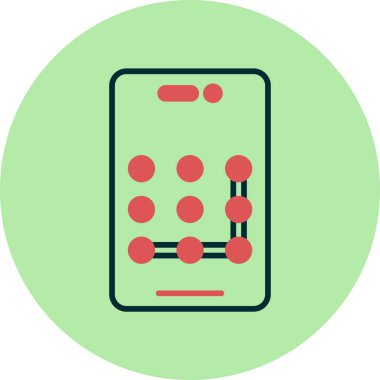 Desen Kilit simgesi vektör çizimi