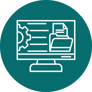 Web geliştirme simgesi, vektör illüstrasyonu basit tasarım