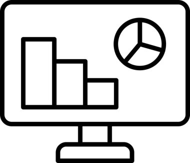Analiz grafiği simgesi web simgesi basit illüstrasyon