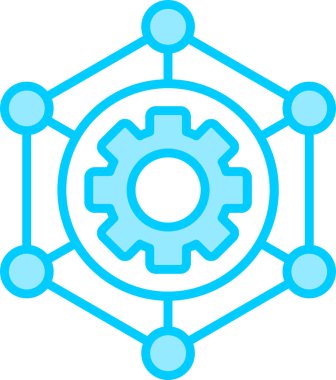 Otomatikleştirilmiş. Web simgesi basit illüstrasyon