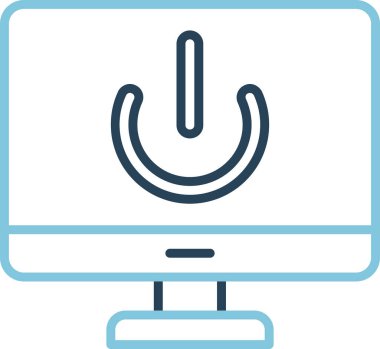 Bir güç düğmesi simgesinin vektör çizimi