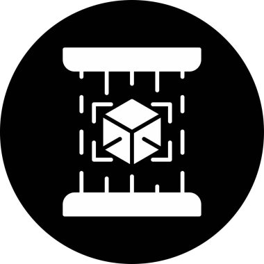 küp simge vektör çizim