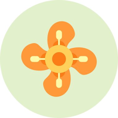 Çiçek simgesinin vektör illüstrasyonu