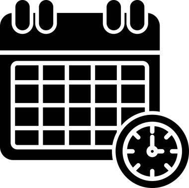 Minimalist bir tasarımda bir takvim simgesinin vektör illüstrasyonuName.